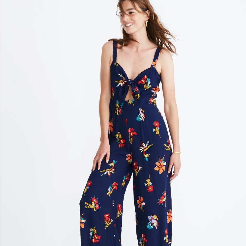 Madewell Plumeria Cutout Jumpsuit in Bird of Paradise. Women’s Size 4.